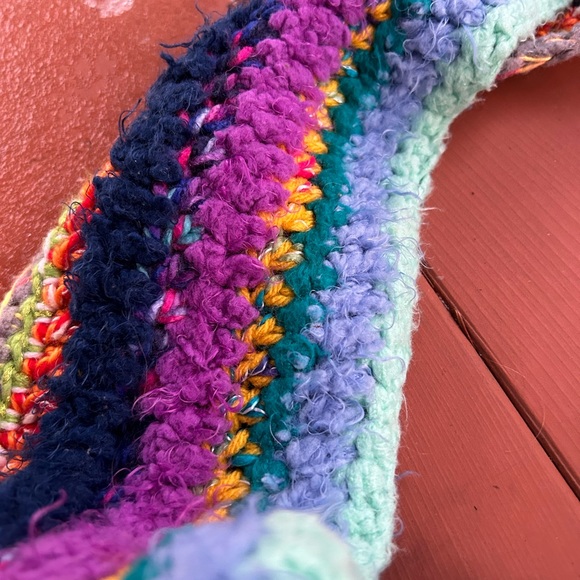 Hand crocheted shawl warm long multi colored by BlueBear - Picture 3 of 3